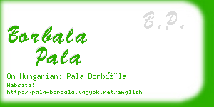 borbala pala business card